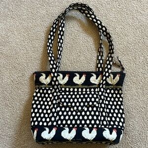 Vera Bradley Chanticleer pattern - chicken / rooster and eggs shoulder bag